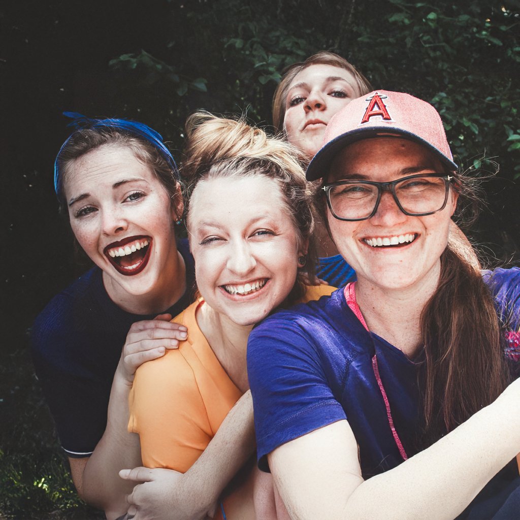 Group of Girls Smiling and Laughing